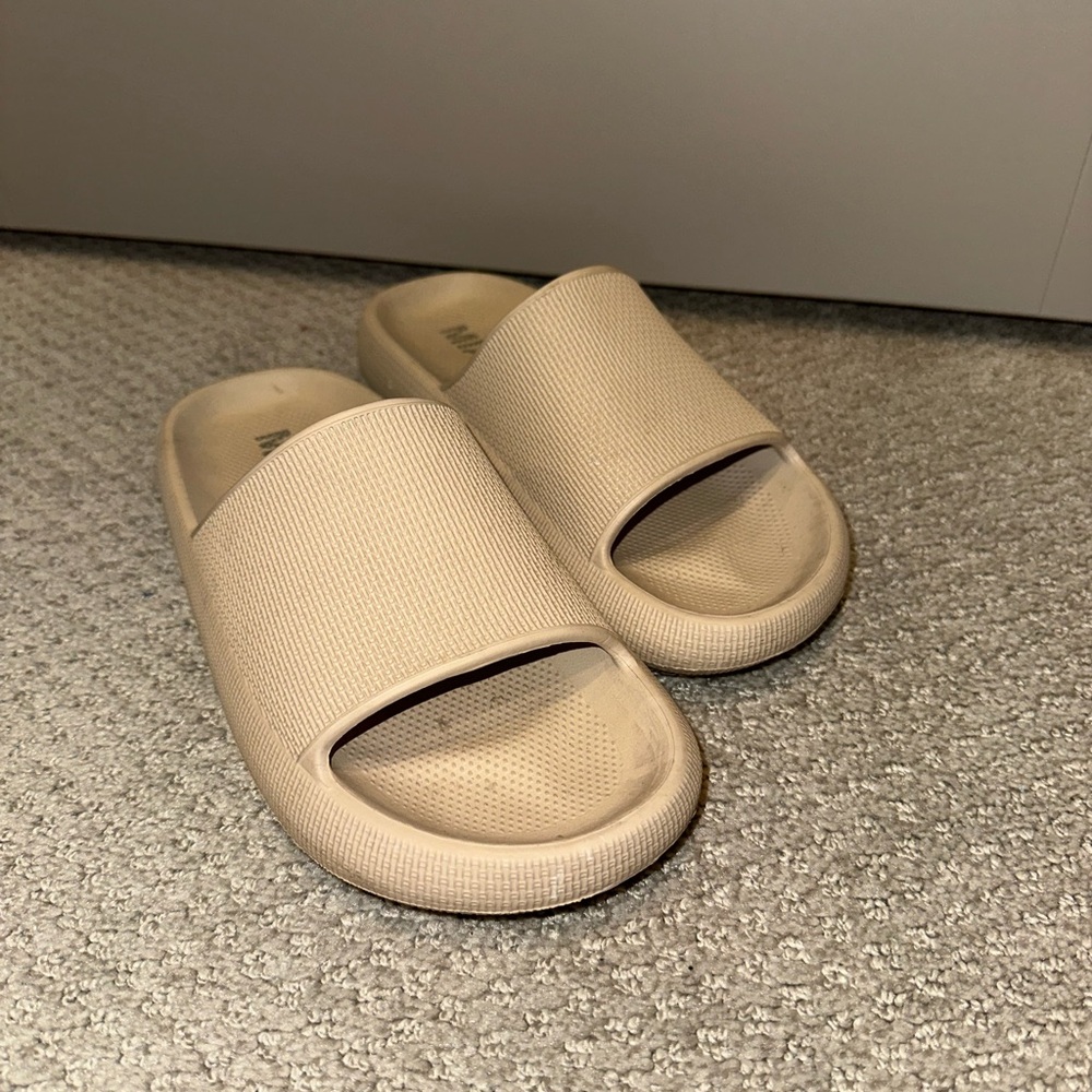 MIA Tan Slide Sandals